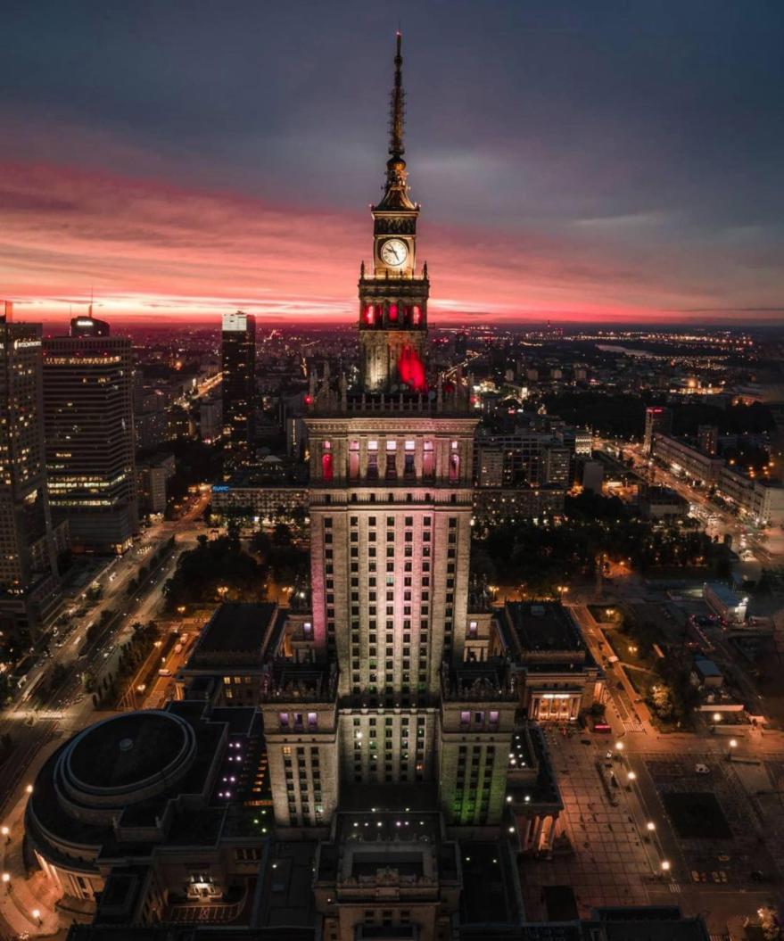 Super Apartment Yellow 2X Metro Fast Wifi 1 Gbs Netflix Panorama Miasta Warsaw Exterior photo