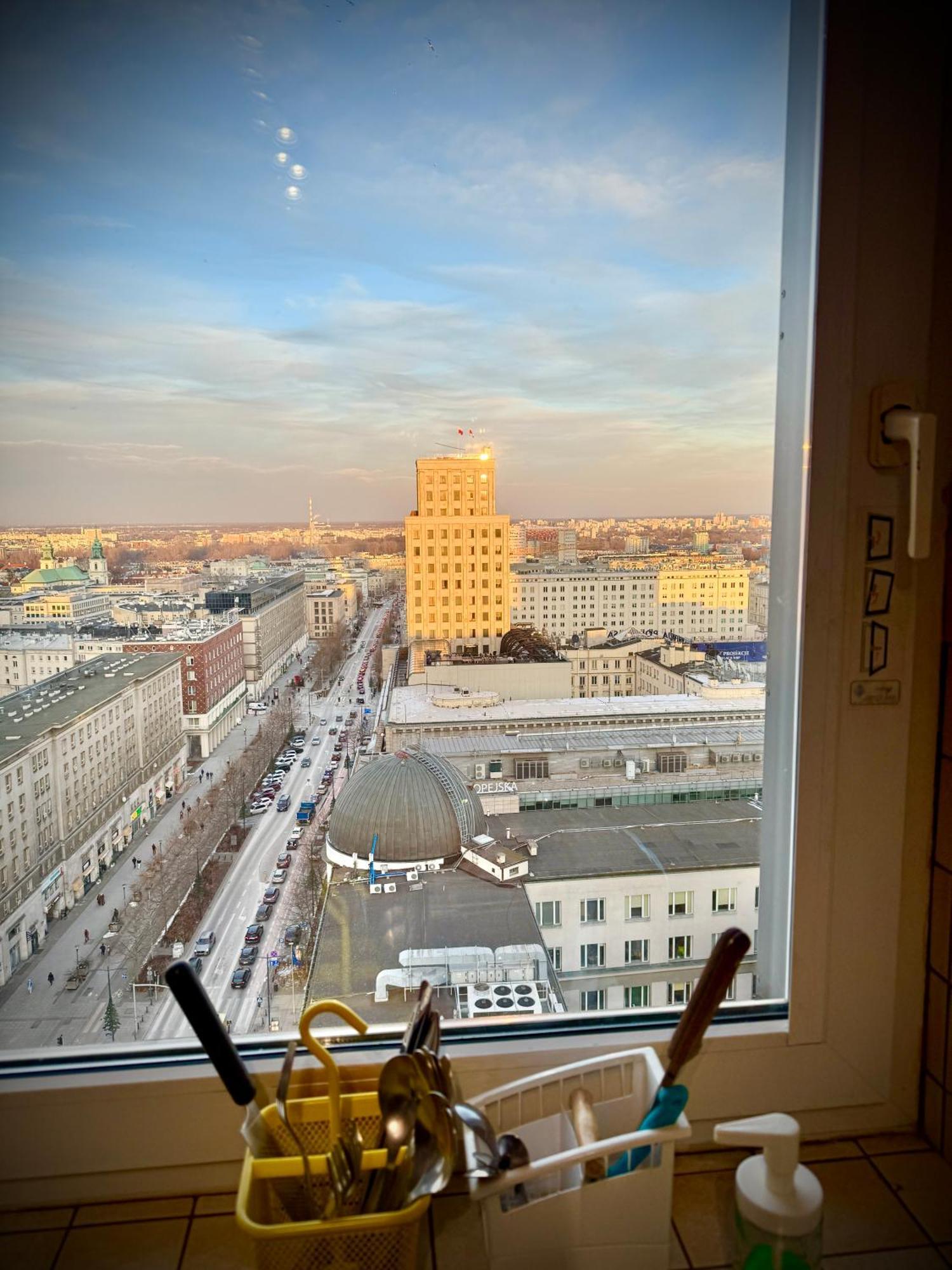 Super Apartment Yellow 2X Metro Fast Wifi 1 Gbs Netflix Panorama Miasta Warsaw Exterior photo