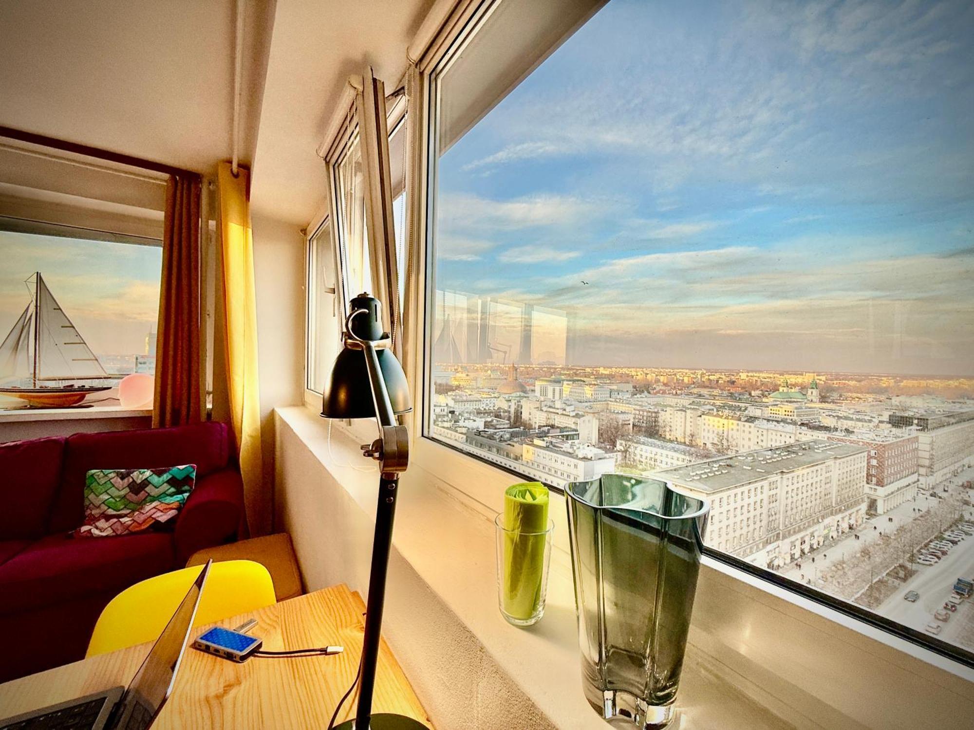 Super Apartment Yellow 2X Metro Fast Wifi 1 Gbs Netflix Panorama Miasta Warsaw Exterior photo